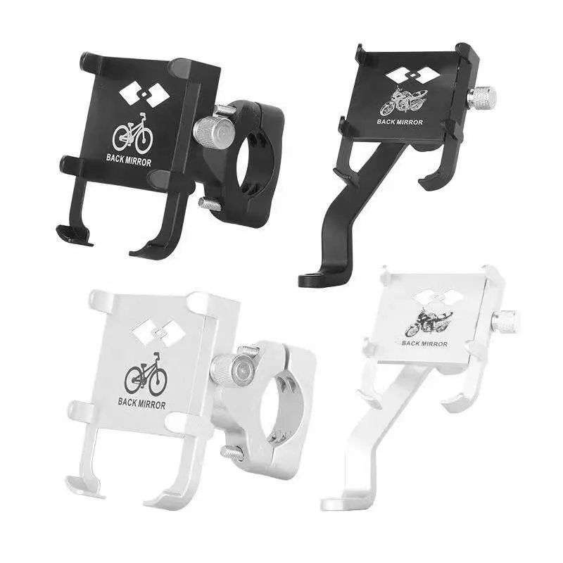 Support de téléphone portable réglable en alliage d'aluminium pour vélo Support de vélo de toit Support de téléphone en métal pour vélo