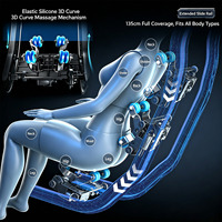 Sillón de Masaje Reclinable de Cuero de Lujo, Gravedad Cero, Inteligencia Artificial, Manipulador 4D, Enfoque Corporal, Pantalla Táctil de 7 Pulgadas