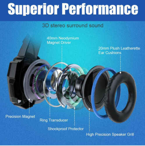 KOTION EACH Pro Gaming Headsets G9000 Blue Plated 3.5mm| Alibaba.com