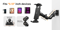 Support de fixation mural pour tableau de bord de voiture ou camion OHLPRO OEM, robuste, rotatif à 360°, réglable, en ABS, pour tablette iPad de 7 à 11 pouces, noir