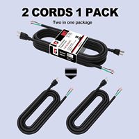 Cordon d'alimentation CA certifié à 3 broches, extrémité femelle dénudée, prise US 3PIN, matériau PVC SJTW, 15A, pour appareils électroniques domestiques