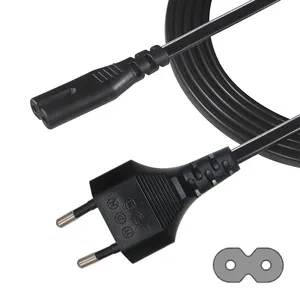 Figura 8 Conector elétrico europeu 250V cabo de alimentação Iec C7 cabo para câmera carregador de bateria 2 Pinos Plug