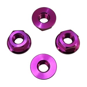 Tuercas hexagonales de titanio con brida, clase 8.8, autoblocantes, totalmente roscadas, de 7/16 pulgadas, pulidas, para coches de carreras, herrajes automotrices - Product Image 6