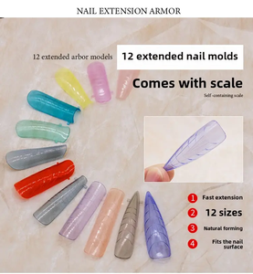 2025 nouveau <span class=keywords><strong>prix</strong></span> de gros 12 formes <span class=keywords><strong>faux</strong></span> multicolore multi-forme acrylique Extension d'ongle double forme moule à <span class=keywords><strong>ongles</strong></span> pour <span class=keywords><strong>Gel</strong></span> d'extension - Product Image 2