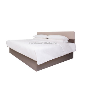 OEM ODM Furniture Manufacturer Low Cost Custom King <b>Queen</b> Single Double <b>Size</b> Wood Hotel <b>Bed</b> With Headboad For Motel B&B Project - Product Image 3
