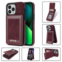 Étui de téléphone en cuir pour iPhone 14 Pro 14 Max, avec support rabattable et porte-cartes, étui de protection pour téléphone portable pour iPhone 14 Pro Max