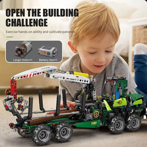 Moule King 19006 938PCS Ingénierie Série Pneumatique Forêt Bois Voiture Camion Briques Modèle Technique Jouet Éducatif Festival Cadeau - Product Image 4