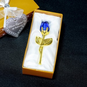 Statuette di Rose in Cristallo in 6 Colori, Souvenir Dorato per San Valentino, Natale, <span class=keywords><strong>Amanti</strong></span>, Decorazione per Casa e Matrimonio - Product Image 5