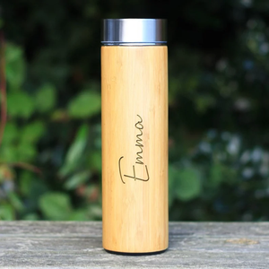 USA Stock Blank Engraved Insulated Stainless Steel <b>Tea</b> <b>Infuser</b> Wooden Flask Wood Tumbler Thermos Bamboo Water Bottle - Product Image 2