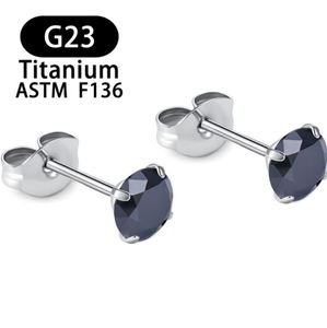 ต่างหูไทเทเนียม F136 ASTM แบบหมุดเกลียวเจาะไปข้างหน้าต่างหูสตั๊ดกลม - Product Image 3
