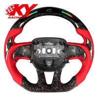 Volant sport en cuir personnalisé, en fibre de carbone forgée, avec LED, pour Dodge Challenger Charger Hellcat RT Scat Pack SRT SXT Durango