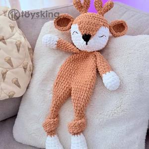 Bebek Ren Geyiği Sevgi Battaniyesi |   El Yapımı Tığ İşi Doldurulmuş Hayvan Oyuncak |   Yenidoğan Duyusal Sakinleştirici ve Noel Hediyesi - Product Image 1
