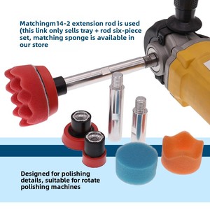 Pexmientas 6 adet uzatma çubuğu alaşımlı malzeme ile 1.<span class=keywords><strong>2</strong></span>/<span class=keywords><strong>2</strong></span>/<span class=keywords><strong>3</strong></span> inç M10 M14 M16 cırt cırt destek zımpara Pad yedekleme plaka - Product Image 3