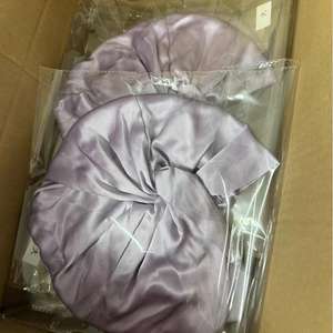 Vente en gros Bonnet réglable en soie de mûrier 100% torsadé croisé pour femmes bonnet de nuit double couche Turban de salon de beauté pour cheveux bouclés - Product Image 4