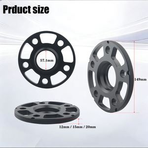 Forged Aluminum Alloy Wheel <b>Spacer</b> Adapter 57.1mm Bore 12mm 15mm 20mm for VW Audi - Product Image 1