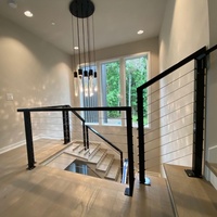 Systèmes de balustrades en câble métallique en acier inoxydable modernes et personnalisés pour hôtels, appartements, escaliers, balcons, villas, utilisation en extérieur
