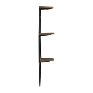 Mensola da parete Diamond con struttura in legno e metallo, organizer a 3 livelli per riporre libri e decorazioni per la casa - Product Image 3