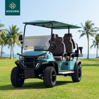 Voiturette de golf électrique HuSurg 6 places avec frein à disque avant, autonomie de 70-90 km, modèle personnalisé pour l'exportation en Chine