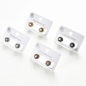 1 Par de Pendientes de Zirconia Cúbica de Acero Inoxidable para Mujer, Modernos, Multicolores, Hipoalergénicos, Brillantes, Joyería para Regalo - Product Image 5