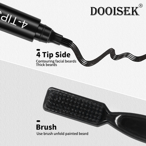 Relleno de lápiz para barba con logotipo personalizado, pluma y cepillo impermeables para Barba, cobertura duradera, acabado natural, forma reparadora de bigote - Product Image 3