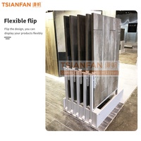 Support d'affichage coulissant double face en bois modulaire personnalisé avec support coulissant vertical en bois à clip détachable
