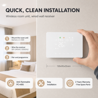 Thermostat Zigbee de pièce numérique HY101BW pour chauffage de chaudière à gaz Programmable 4 * AAA batterie/USB alimentation Thermostat intelligent