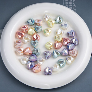 Cuentas sueltas de Lucite en forma de corazón fino acrílico galvanizado para accesorios de cadena de teléfono móvil hechos a mano DIY - Product Image 3