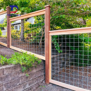 गार्डन बॉर्डर एजिंग और हॉर्स बाड़ लगाने के लिए जस्ती स्टील वायर होग डेक रेलिंग बाड़ पैनल - Product Image 1