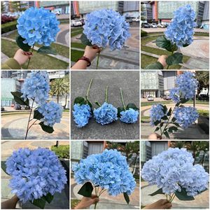 Fleurs artificielles bleu clair en gros pour la décoration de mariage à domicile - Product Image 3