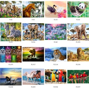 Pintura de diamante Animal para adultos, rompecabezas 3D de León, 40x30 - Product Image 5