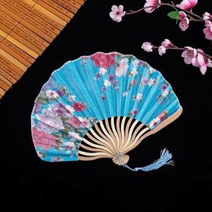Abanicos de Mano Portátiles de Bambú, Personalizados, con Carcasa de Tela Plegable, Decorados y Pintados, para Fiestas o como Recuerdo de Festivales - Product Image 2