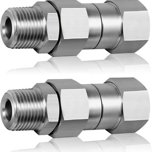 High <b>Pressure</b> <b>Washer</b> Connector 3/8 NPT Anti Tangle Stainless Steel Car Wash <b>Hose</b> Adapter - Product Image 1