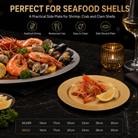 Assiette à os en acier inoxydable pour restaurant, barbecue coréen, vaisselle de fruits de mer, assiette de rejet vintage, fournitures de restauration commerciale