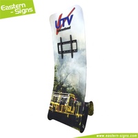 Support de montage de poteau de télévision lcd publicitaire sur pied en tissu d'aluminium pliable Portable pour salon
