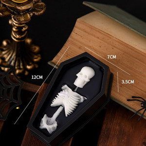 Bougie Cercueil Squelette d'Halloween Parfum Orchidée – Cadeau Aromathérapie Effrayant pour Décoration Maison et Fêtes - Product Image 2