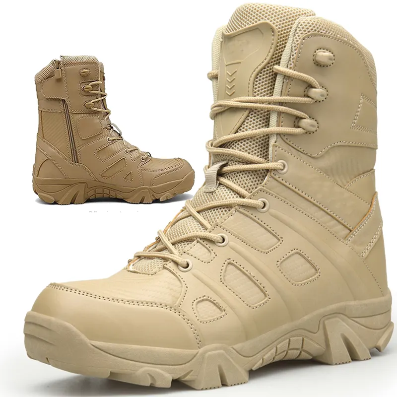 Marka erkek botları askeri postal taktik büyük boy ordu Bot erkek ayakkabı güvenlik savaş erkek Chukka yarım çizmeler