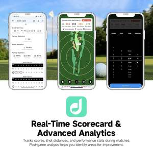 रेंज फाइंडर गोल्फ जीपीएस रेंज फाइंडर, जीपीएस डिवाइस ऐप के साथ काम करते हैं, वॉयस प्रसारण पाठ्यक्रम और छेद दूरी की जानकारी - Product Image 5