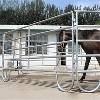 Panneaux galvanisés de clôture pour chevaux en métal de 6 pieds et 12 pieds Panneaux d'enclos pour bétail Panneaux d'enclos pour chevaux de corral utilisés