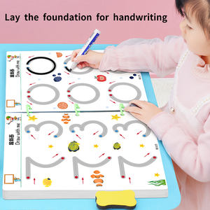 Livre d'écriture pour enfants, carnet d'apprentissage pour l'écriture, des dessins, éducation préscolaire, amusant, avec stylo effaçable, pour entraînement - Product Image 2