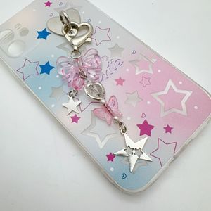 Llavero para teléfono móvil con abalorio de fruta y fresa, <span class=keywords><strong>guitarra</strong></span> Kawaii, corazón, estrella, lazo, llaveros dulces, funda para teléfono, colgante de cadena, llavero Y2K - Product Image 3