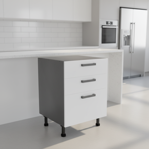 Armoire de <span class=keywords><strong>cuisine</strong></span> avec 2 tiroirs et 1 support complet pour casseroles, rangement pour <span class=keywords><strong>cuisine</strong></span>, blanc - Product Image 4
