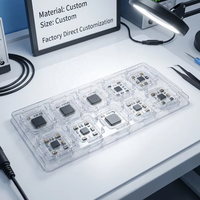 Plateau en plastique sur mesure pour emballage sous blister, en PET, ABS, PP, PS, thermoformé pour le stockage et l'emballage de composants électroniques de précision
