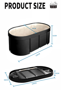 ICEGALAX portatile pieghevole PVC vasca idromassaggio gonfiabile vasca da bagno per ammollo di ghiaccio barile - Product Image 2