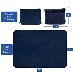 Manta de Viaje Plegable y Portátil para Avión, Suave y Cálida, con Logotipo Personalizado, Regalo para Viajeros - Product Image 2