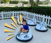 Voiture électrique pour enfants avec lumières LED et pare-chocs, batterie 12V, utilisation intérieure/extérieure pour centre commercial et garderie