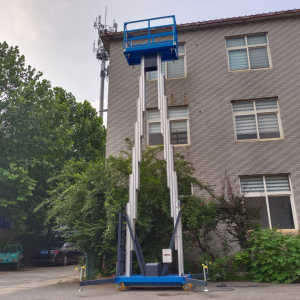 Échelle de plate-forme de travail aérien de levage électrique hydraulique de double colonne de 14m - Product Image 4