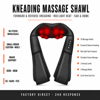 Masseur électrique sans fil vibrant et chauffant pour les épaules et le cou avec massage par pétrissage 6D et contrôle de la minuterie