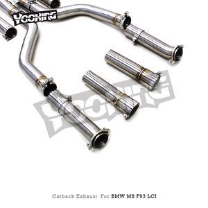Sistema de Escape Deportivo con Válvulas y Silenciador Catback Personalizado de Acero Inoxidable con Tubo en X para <span class=keywords><strong>BMW</strong></span> <span class=keywords><strong>M8</strong></span> F91/F92/F93 LCI 4.4T 2019-2024 con Sonido Activo - Product Image 2
