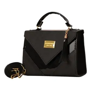 Bolso de Pecho Fana Spectacular Mariola Negro para Mujer, de Microfibra y Cuero Sintético, con Asa Superior y Borla, para Uso Diario - Product Image 3
