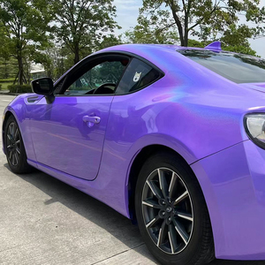Film de protection auto-adhésif en PVC pour voiture, vinyle automobile brillant violet laser - Product Image 4